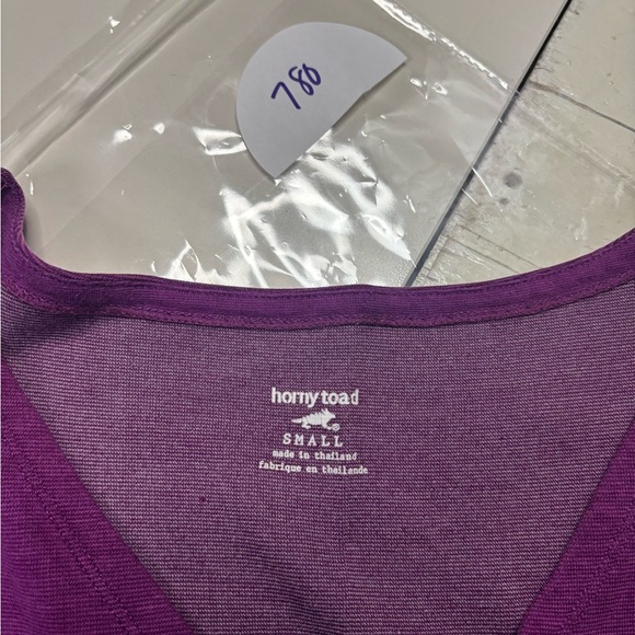 Horny Toad & co Long Sleeve Jersey Dress Purple Tencel Cotton V-Neck Size Small - Picture 8 of 8